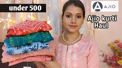 💕ajio Kurti Haul Under 500💕 Ajio Festivewear Partywear Kurti Haul 💕