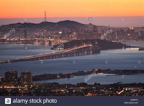 San Francisco Bay Area Scenic View From Berkeley Hills Berkeley Stock