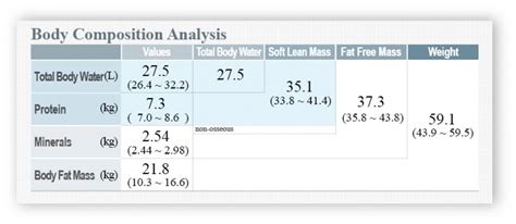 Result Sheet Interpretation InBody UK