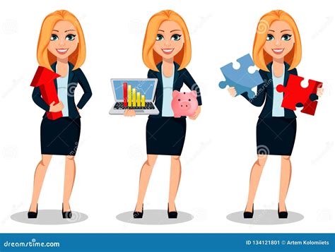 Business Woman In Office Style Clothes Stock Vector Illustration Of