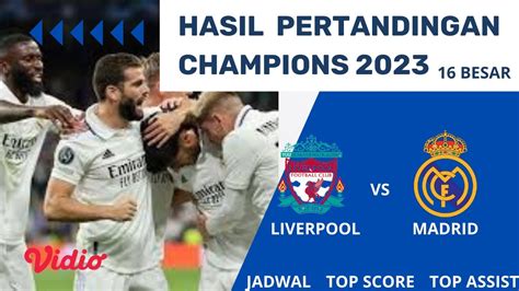 Hasil Liga Champions Tadi Malam Frakfurt Vs Napoli Liverpool Vs Real