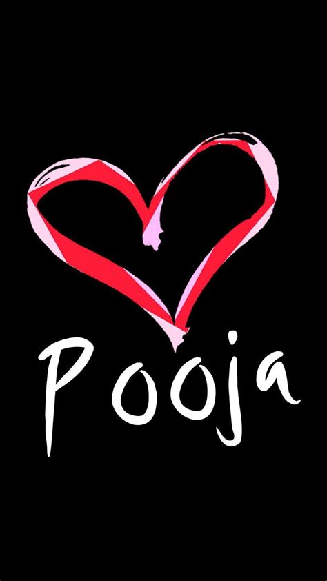 P Name Pooja Red Heart Hd Phone Wallpaper Pxfuel