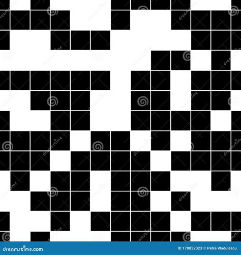 Seamless Pattern With Black Squares Stock Vector Illustration Of