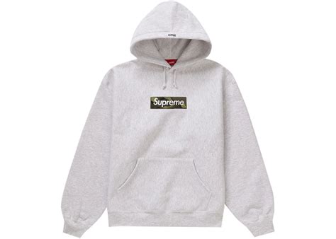 Supreme Box Logo Hooded Sweatshirt Fw23 Ash Grey Kenshi Toronto