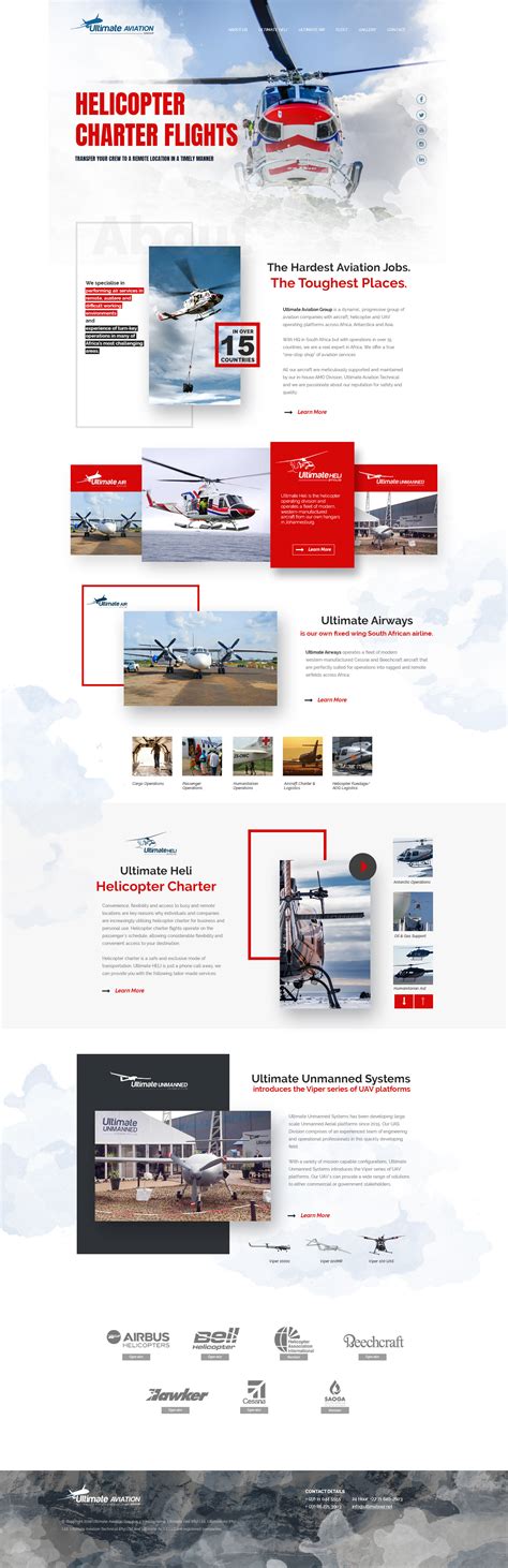 web-design site helicopter on Behance