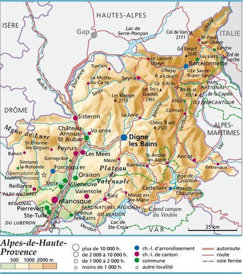 Carte Du Département Des Alpes De Haute Provence