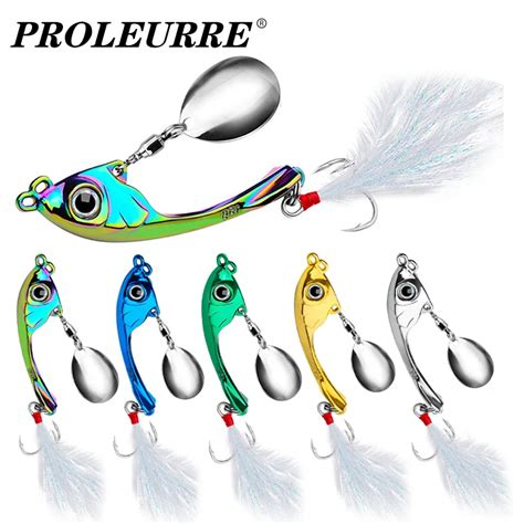 Pcs Spinner Metal Spoon Vib Fishing Lures G Vibration Rotation