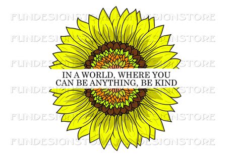 Sunflower Designquotesclipartpng Graphic By Fundesignstore