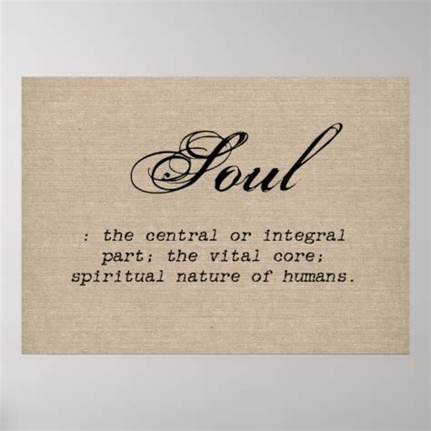 Vintage soul definition rustic burla inspirational poster | Zazzle