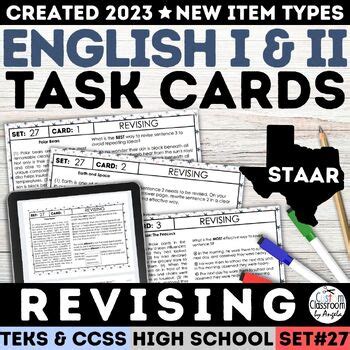 Staar English I Ii Revising Task Cards Test Prep With New Item Types