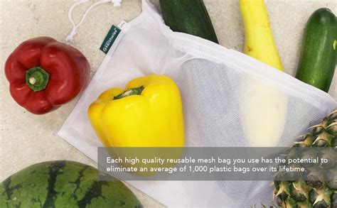 Amazon Earthwise Reusable Mesh Produce Bags TARE WEIGHT TAGS On