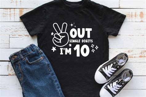 Peace Out Single Digits I M 10 SVG Graphic By SBDigitalfile Creative