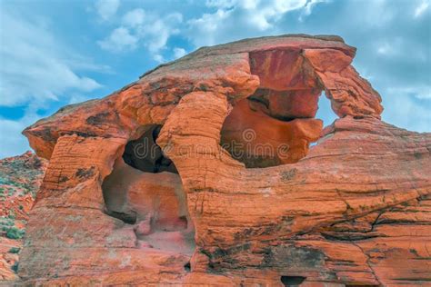 Eroded Red Sandstone Rock Formation In Valley Of Fire State Parknevada