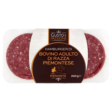 Gusto Passione Hamburger Di Bovino Adulto Di Razza Piemontese