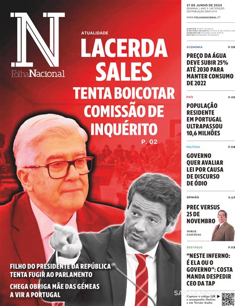 Folha Nacional Jun Jornais E Revistas Sapo Pt Ltima