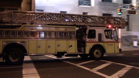 Newark Fire Department Spare Ladder Ladder And Engine