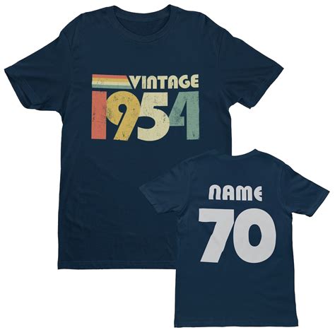 Personalised 70th Birthday Ts 2024 Vintage 1954 T Shirt Seventieth Birthday T Ideas With