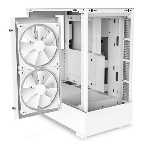 Nzxt H Elite Tempered Glass Mid Tower Atx Case White Cc H Ew