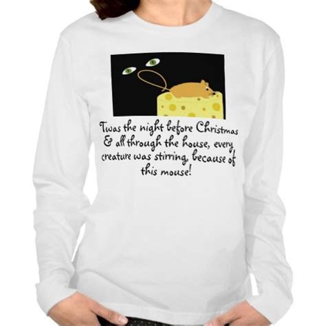 Christmas Night Before Christmas Mouse Shirts Tees Tshirt Designs