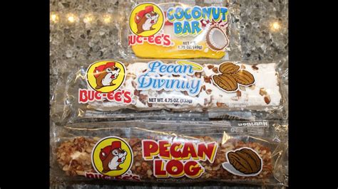 Buc Ees Coconut Bar Pecan Divinity And Pecan Log Review Youtube