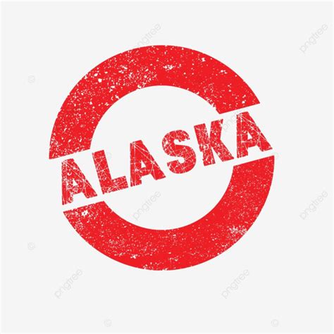 Rubber Ink Stamp Alaska Usa Grunge Red Vector Usa Grunge Red PNG And