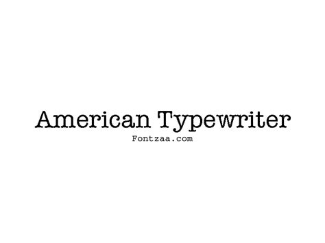 American Typewriter Font - Fontzaa - Fonts Free Download