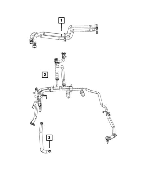 2019 2023 Ram 1500 Heater Supply And Return Hose 68309857AC Mopar