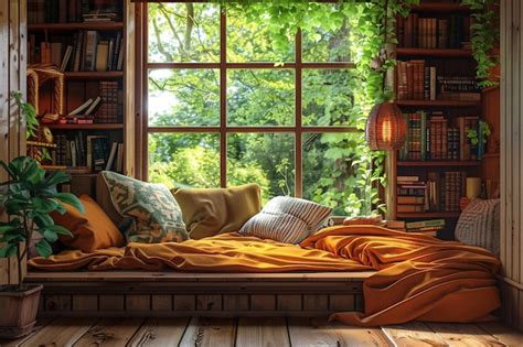 Premium Photo Create A Cozy Reading Corner With A Builtin Booksh