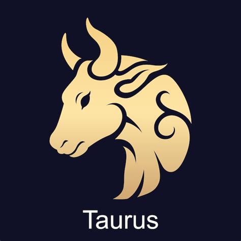 Tauro Símbolo Del Signo Del Zodiaco En Estilo Dorado De Lujo Vector