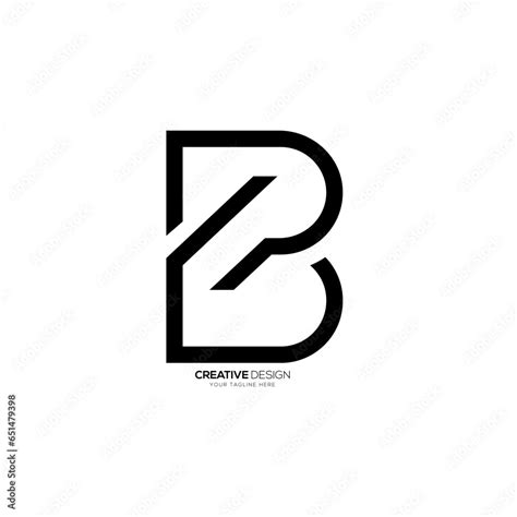 Letter Pb Or Bp Line Art Creative Unique Shape Modern Monogram Alphabet Logo Stock Vector