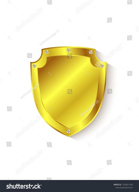 Gold Shield Icon Stock Vector Royalty Free 1226921425 Shutterstock