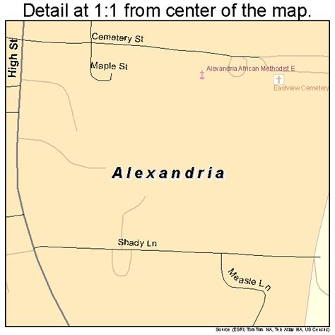 Alexandria Tennessee Street Map 4700620