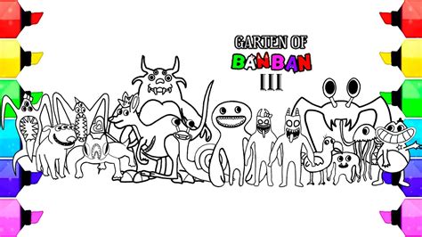 New Coloring Pages Garten Of Banban Chapter 3 Coloring New Monsters