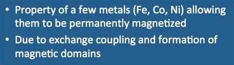 Ferromagnetism - Questions and Answers in MRI