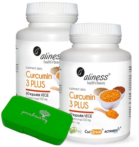 Kurkumina Piperyna Aliness Turmeric Curcumin Kapsu Ek Gratis