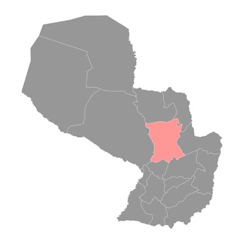 Mapa Del Departamento De San Pedro Departamento De Paraguay Ilustración