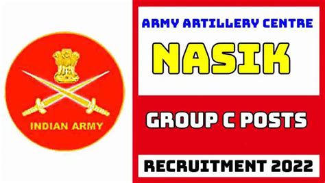 Army Artillery Centre Nasik Group C Recruitment 2022 Apply Offline