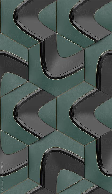 Green Waves Seamless Pattern Tile By Stocksy Contributor Denis