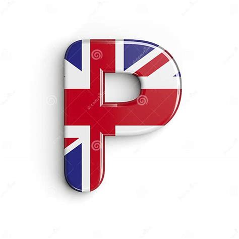 United Kingdom Letter P Upper Case 3d British Font United Kingdom