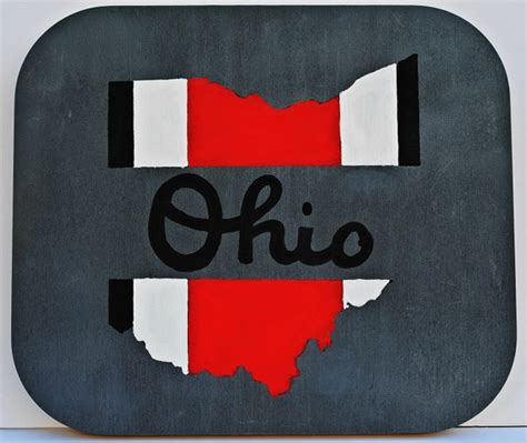 Ohio State University Script Wall Art handmade plaque