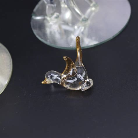 Various Glass Animal Figurines 4 Pieces Property Room