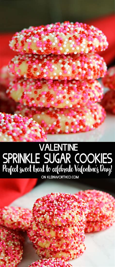 Valentine Sprinkle Sugar Cookies - Yummi Haus