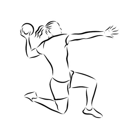 Ilustração vetorial a ilustração mostra um jogador de handebol no