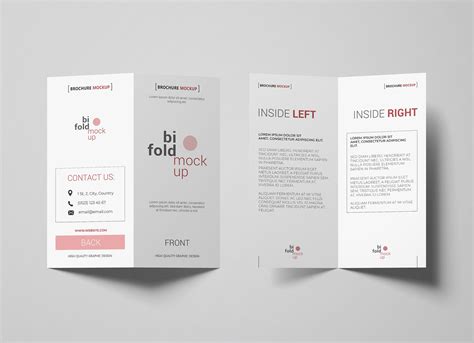 Free 2 Fold Brochure Mockup PSD - Good Mockups