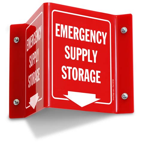 Emergency Supply Storage Projecting Sign, SKU: S2-1742