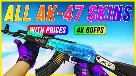 All Ak 47 Skins With Prices Csgo All Ak47 Skins Showcase Youtube