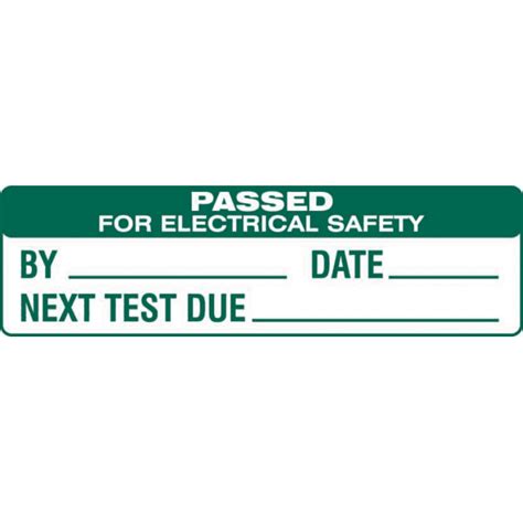 Passed For Electrical Safety Labels Self Adhesive Paper RSIS