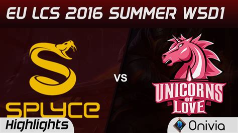 Spy Vs Uol Highlights Game Eu Lcs Summer W D Splyce Vs Unicorns