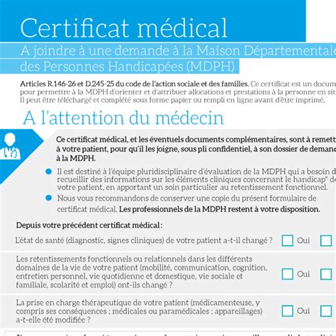 Mdph Un Nouveau Certificat Médical Pour Vos Demandes Fonds Handicap