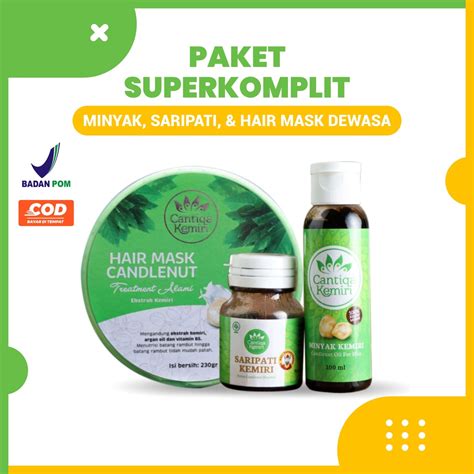 Jual Cantiqa Kemiri Penumbuh Penyubur Masker Hair Mask Rambut Rontok